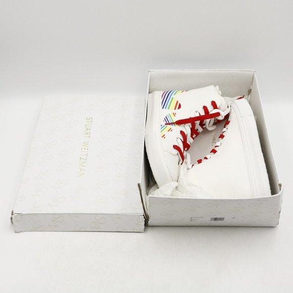 Stuart Weitzman White and Red Sneakers - Picture 14 of 16